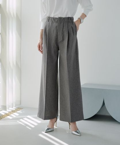 あったか】洗えるイージーワイドクロップドパンツ|キャラ・オ・クルス