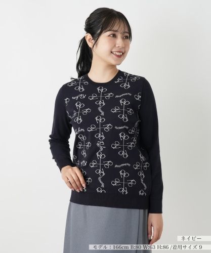 レリアン  ニット セーター 9 黒 ハイネック 長袖 ラメ加工 Leilian（レリアン） #wnc ニット・セーター 9 黒 ラメ リブ