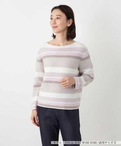 試着のみタグ付き　neam milk knit   ニット MacMahon Knitting Mills 】 +【Niche.】 Crew Neck Knit-Flower