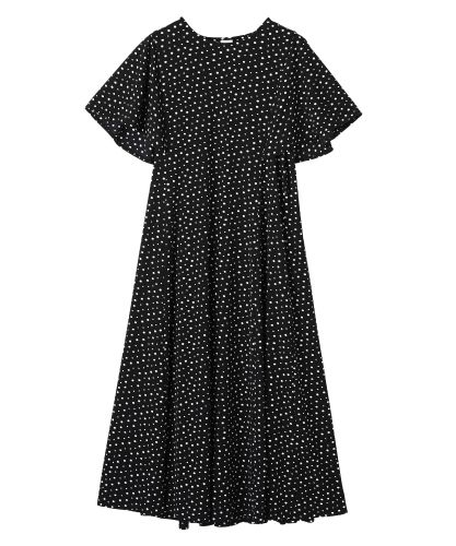 異素材切り替えワンピース【セレモニー】【Leilian WHITE LABEL