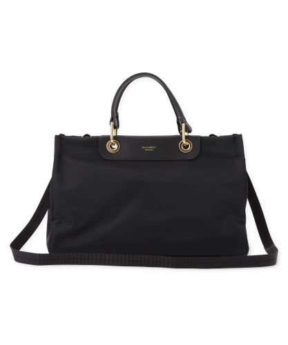 【極美品】Barbour ハンドバッグ　キルティング　黒　レザー×ナイロン キルティング2WAYトートバッグ【Barbour】|ネミカ | レリアン公式