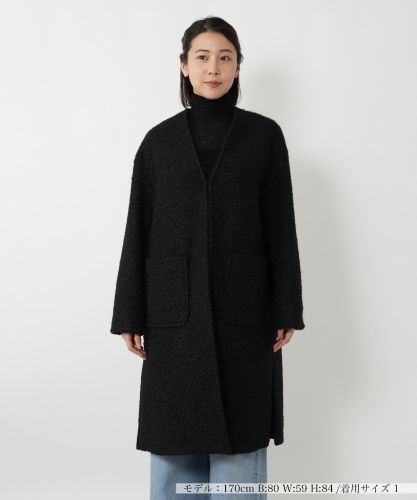 キルティング切替ノーカラーコート【Leilian WHITE LABEL】|レリアン