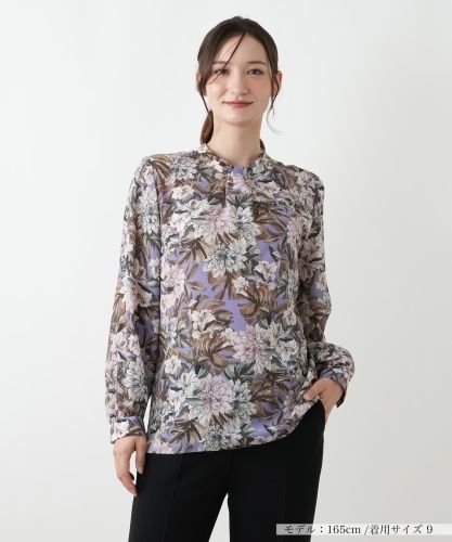 店舗人気】ペイズリースタンドカラーブラウス|レリアン プラスハウス
