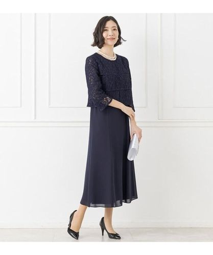 【新品】定価62,700円　レリアン　洗えるミディ丈ワンピース　ブルー　13＋ 洗えるミディ丈サックワンピース|レリアン | レリアン公式オンラインストア