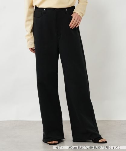 ベルベットサテン・コンビネーションワイドパンツ|LANVIN COLLECTION