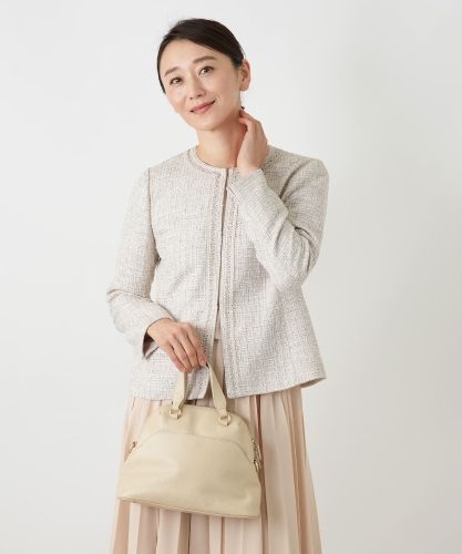 切替ノーカラーVネックジャケット|レリアン | レリアン公式オンライン