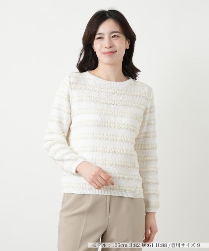 レリアンプラスハウス　Leilian 　ケーブル編み切替ニット　+13 ケーブルニット切替プルオーバー|レリアン | レリアン公式オンラインストア