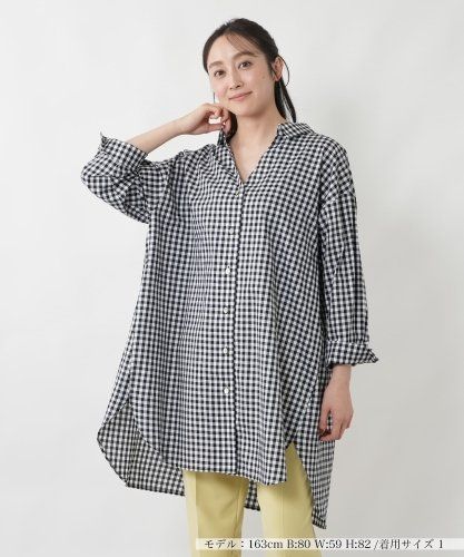 チェックバンドカラーブラウス【ROCHAS Premiere】【RATTI】|レリアン チェックバンドカラーブラウス【ROCHAS Premiere】【RATTI】|レリアン