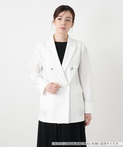 ホワイト ノーカラージャケット フリーサイズ 店頭人気】ノーカラージャケット【セレモニー】|レリアン プラスハウス