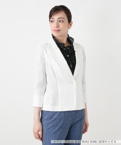 ノーカラージャケット【Leilian WHITE LABEL】|レリアン | レリアン