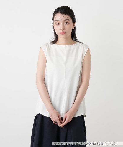 Pillings 24SS ノースリーブ ニット ベスト ホワイト ニットトップス 白ノースリーブニット ニットベスト ニットベスト
