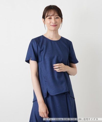ノーカラージップブラウス【Leilian WHITE LABEL】|レリアン