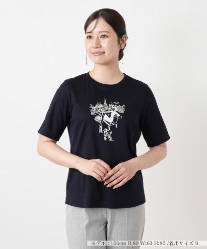 接触冷感】プリントクルーネックTシャツ|レリアン | レリアン公式