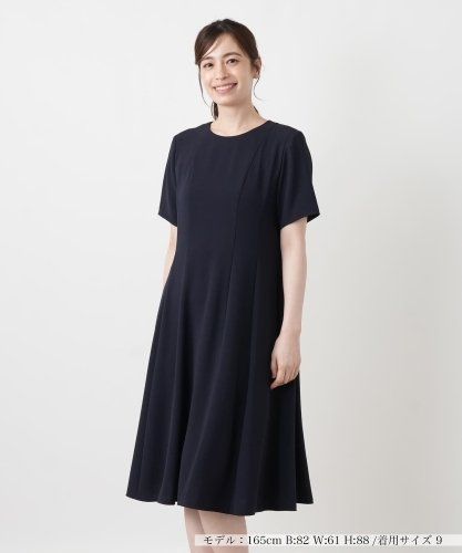 極美品✨Leilian ホワイトレーベル　切り替えワンピース　半袖　ネイビー ラペルドフレアワンピース|ブールジュ | レリアン公式オンラインストア