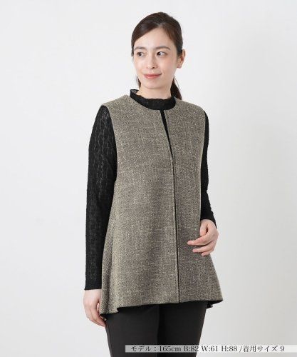 satou 25AW メランジ　ニットベスト　kn25011 sumi　サイズ1 メランジニットベスト【SACRA】|ネミカ | レリアン公式オンラインストア