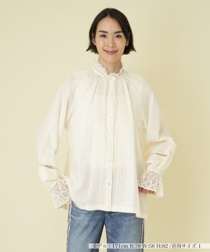 メッシュ刺繍レースノースリーブブラウス【torrazzo donna】|ネミカ