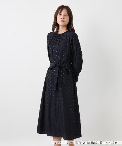 ドットプリーツワンピース【ROCHAS Premiere】|レリアン | レリアン