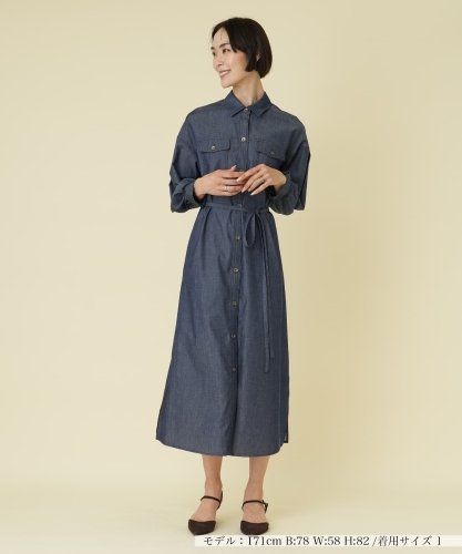 洗える幾何学柄シャツワンピース【Leilian WHITE LABEL】|レリアン
