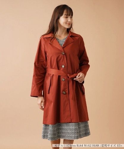 スタンドカラーラップコート【プラス企画】【LORO PIANA】|レリアン