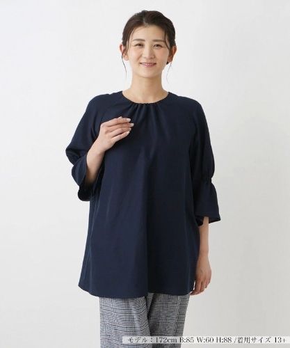 比翼シアーブラウス【Leilian WHITE LABEL】|レリアン プラス