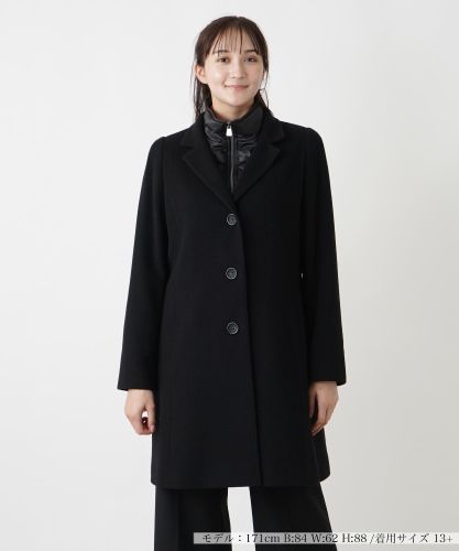 ☆極美品☆エポカ　４２☆ アルパカ混 フリルコート　クリーニング済 Yves Brushed Double Face アルパカコート - ベージュ | JOSEPH JP