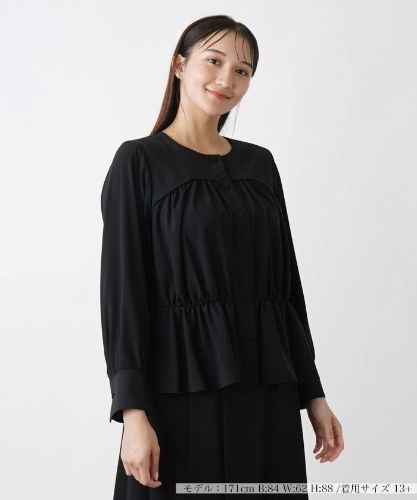 店舗人気】【ウォッシャブル】チュニックブラウス【プラス企画