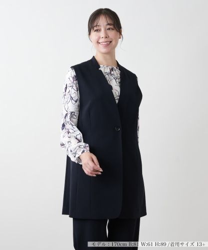 カシミヤニットベスト【Leilian WHITE LABEL】|レリアン プラスハウス