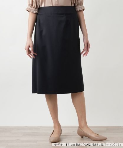 CHANEL　サイド　ライン　ネイビー　お洒落　スカート　ミディ丈　上品 店舗人気】ミディスカート|レリアン プラスハウス | レリアン公式