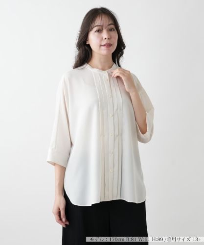 店舗人気】切替チュニックブラウス【プラス企画】|レリアン プラス