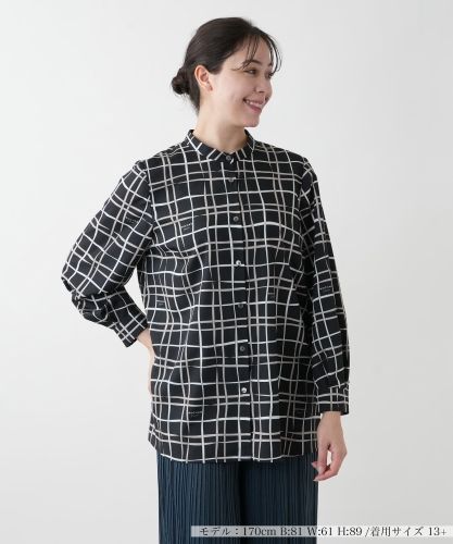 チェック柄チュニックシャツ【プラス企画】|レリアン プラスハウス