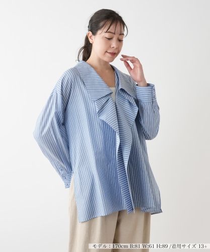 店頭人気】刺繍ストライプシャツ|レリアン プラスハウス | レリアン
