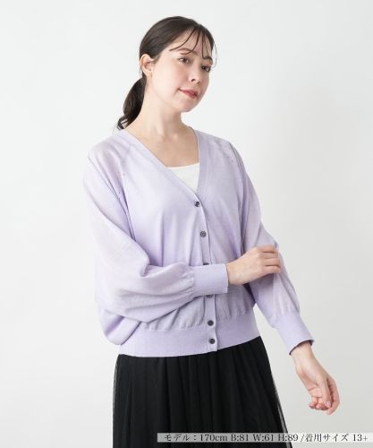 カシミヤ編地切替ハイネックニット|レリアン プラスハウス | レリアン