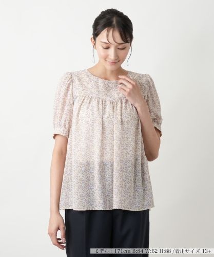 店舗人気】プリントフリルブラウス|レリアン プラスハウス | レリアン