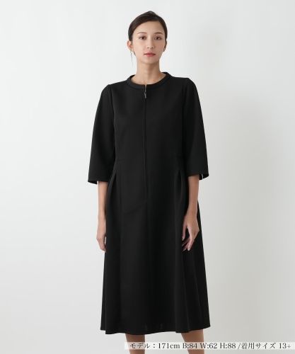 セットアップ風ワンピース【ブラックフォーマル】|レリアン プラス