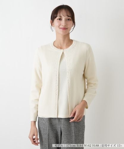 美品♪ROCHAS◆ロシャス◆ウールプルオーバーニット　クルーネック　ワッペン 美品♪ROCHAS◇ロシャス◇ウールプルオーバーニット クルーネック