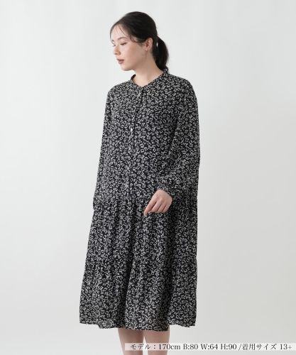 店舗人気】幾何学柄フレアワンピース【プラス企画】|レリアン プラス