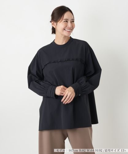 店舗人気】【ウォッシャブル】チュニックブラウス【プラス企画