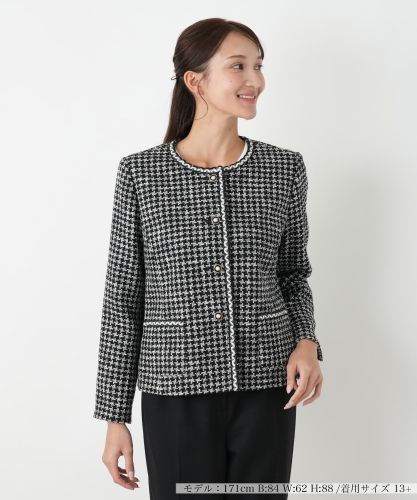 ツイードジャケット【セミフォーマル】【プラス企画】|レリアン プラス