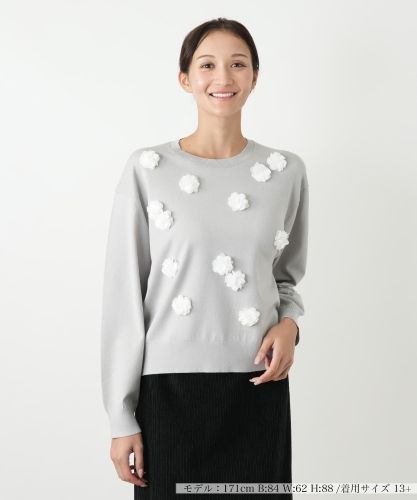 チュニック丈ニットプルオーバー【Leilian WHITE LABEL】【BOURGE