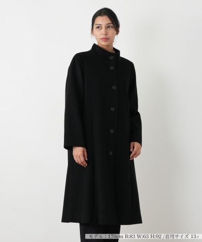 アルパカ混ノーカラーコート【MENCHI】|レリアン プラスハウス