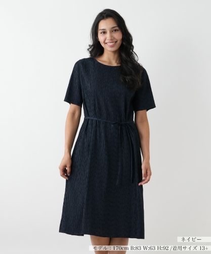 プリーツフレアワンピース【Leilian WHITE LABEL】|レリアン プラス