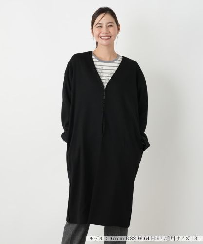 Leilianレリアン　ウールアルパカ　ステンカラーコート　ブラック　XL アルパカ混スタンドカラーコート|レリアン プラスハウス | レリアン