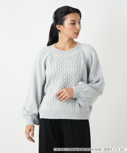 カシミヤハイネックニット【Leilian WHITE LABEL】|レリアン プラス