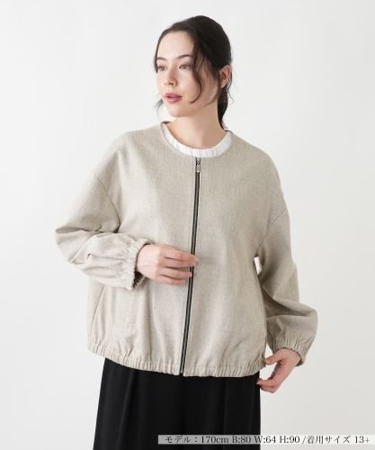 ノーカラージャケット【ROCHAS Premiere】|レリアン プラスハウス
