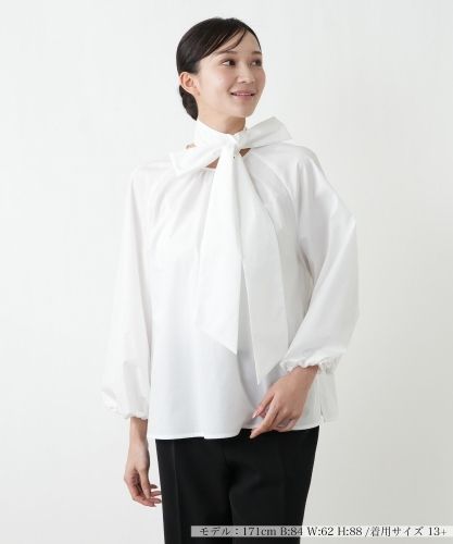 カットワークチュニックブラウス【Leilian WHITE LABEL】|レリアン