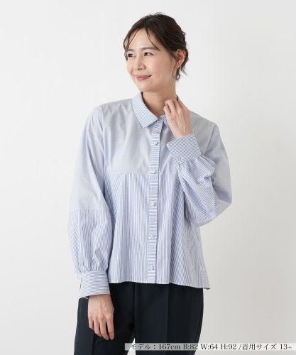 Leilian レリアン ブラウス  プリント柄 大人可愛い 長袖 大きい プリントブラウス|レリアン | レリアン公式オンラインストア