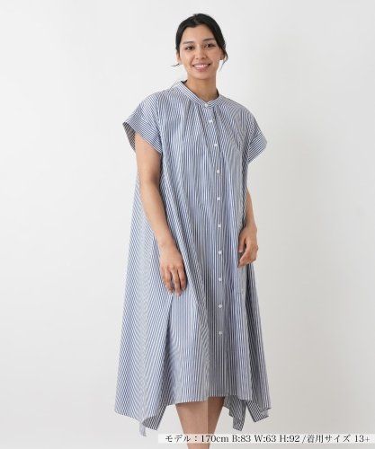 店頭人気】カットワーク刺繍フレアワンピース-BLUBIANCO|レリアン