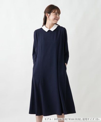 プリーツフレアワンピース【Leilian WHITE LABEL】|レリアン プラス