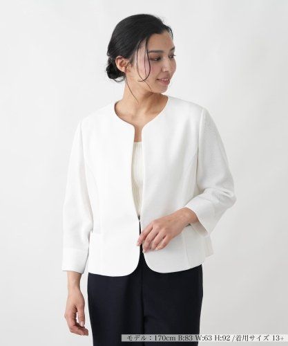 レリアン マイパーフェクトワードローブノーカラージャケット 11L ノーカラーショートコート【my perfect wardrobe】|レリアン
