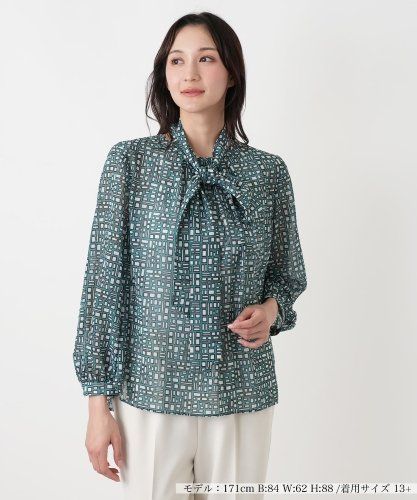 店頭人気】アートフラワープリントシャツ【BOURGE】|レリアン プラス